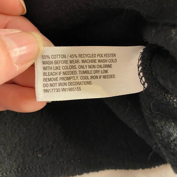 Y2K Retro Streetwear “Have a Nice Day” Black Cropped Sweatshirt Small (6/7) - Picture 4 of 5